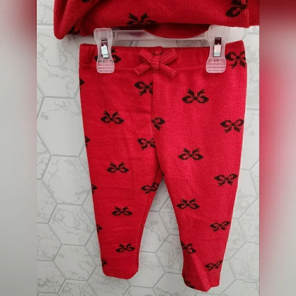 New baby girl Christmas outfit bundle of cardigan set and overall outfit